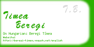 timea beregi business card